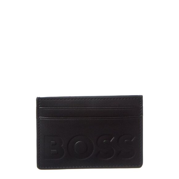 Hugo Boss Laslo Leather Card Case, Black - Picture 1 of 3